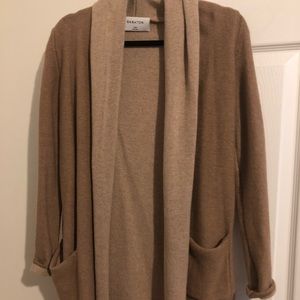 Aritzia longline cardigan camel duo tone